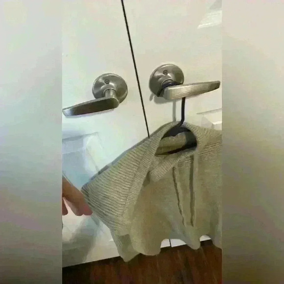 Calia Neutral Beige Ribbed Sweater Knit Hooded Pullover - Picture 2 of 9